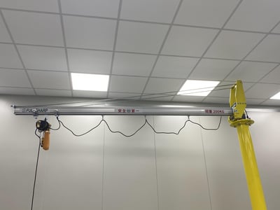 Mobile-Base Jib Crane with Push Handle and Electric Hoist - ảnh 5