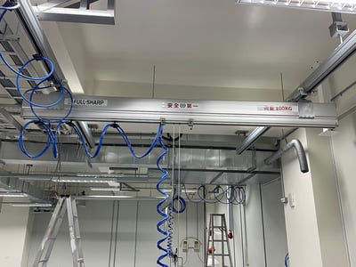 Thanh ray nhôm treo cầu trục khí nén 200 kg cảm ứng lực - ảnh 33