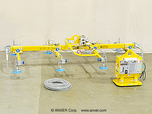 ANVER VPF-57R-AC with LBA300-ARSL-248 and L80M8-86-4/44: lifting & handling non-porous loads weighing up to 800 lb (363 kg)