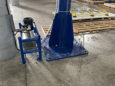 Cầu trục xoay 500kg treo pa lăng điện và mặt hút chân không Becker - ảnh 15