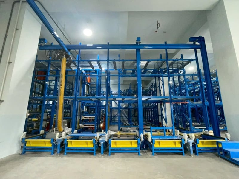 Bộ khung thanh ray 500 kg treo ANVER hút tấm