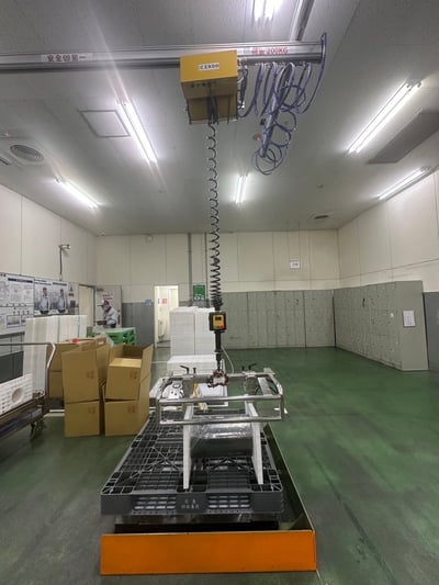 Thanh ray nhôm và palăng ENDO khí nén móc cuộn vào thùng giấy - ảnh 8