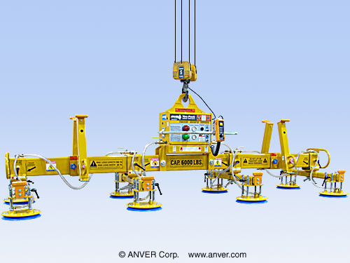 ANVER E600M8-150-4/44 eight pad electric powered vacuum lifter