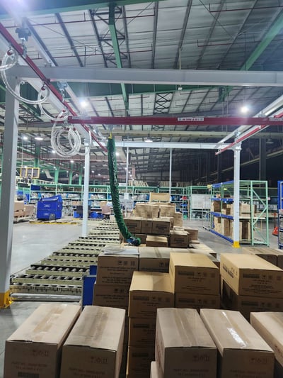 Bộ khung thanh ray 5T và ống hút chân không hút thùng giấy - ảnh 3
