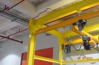 Thanh ray 500kg treo pa lăng điện kèm bộ khung kết cấu - ảnh 17