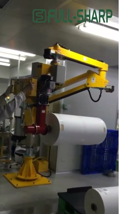 Tay nâng trợ lực nâng hạ cuộn giấy -Thiết bị nâng hạ cuộn vật liệu, cuộn nguyên liệu