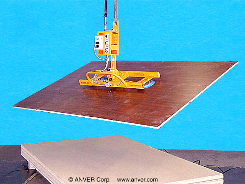 ANVER A25M2-42-MUPR two pad air powered vacuum lifter with manual tilt and rotation