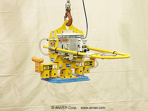 ANVER VPF-57-AC with PA1220-2-2MC: lifting & handling metal plate up to 2200 lbs (998 kg) (photo 3)