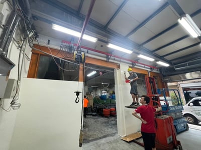 Thanh ray thép 200 kg treo trần cho pa lăng điện - ảnh 6
