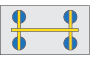 4-pad H-style frame pad position diagram