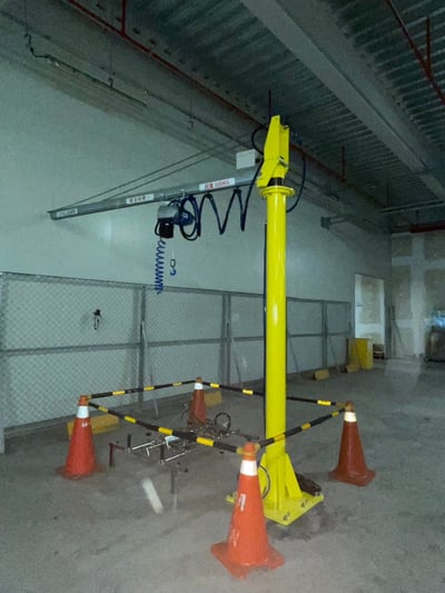 Cầu trục xoay cánh tay ray nhôm treo pa lăng ABUS, tool riêng - ảnh 9