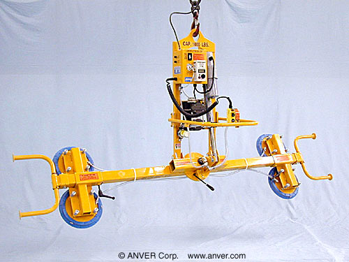 ANVER ET100M4-86-2/30MROT four pad electric powered vacuum lifter with powered tilter and manual rotator