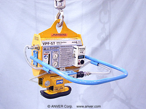 ANVER VPF-57/30-AIR with FPOC45R12G-A1B8: lifting and handling billets 8″ dia. x 15″ long up to (68 kg)