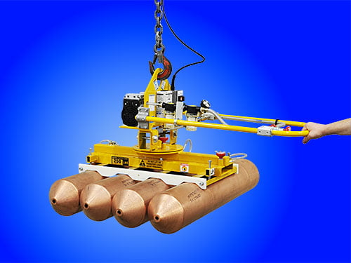 Thiết bị nâng chân không chạy điện ANVER VPFL4-04-AC với bộ gá đặt riêng, nâng cùng lúc 4 vật hình trụ kín khí (ảnh 1)