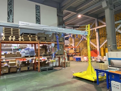 Mobile Base Pneumatic Jib Crane with Multi-Pad Vacuum Lifter for Cartons - ảnh 11