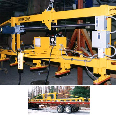 ANVER EP800M16-564SP sixteen pad electric powered vacuum lifter with special motorized adjustable lift bail