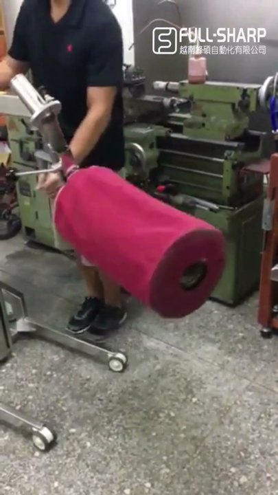 Xe đẩy điện nâng hạ cuộn vật liệu 50kg