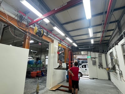 Thanh ray thép 200 kg treo trần cho pa lăng điện - ảnh 5
