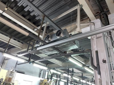 Thanh ray nhôm treo trần, cầu trục khí nén tay cầm cảm ứng lực - ảnh 19