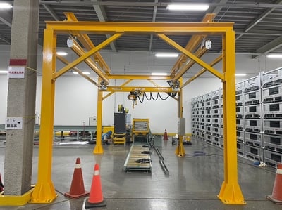 Bộ khung thanh ray 500 kg kết hợp palăng nâng hạ - ảnh 1