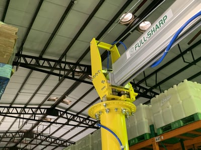 Cầu trục xoay khí nén đế di động với móc cân thùng - ảnh 4