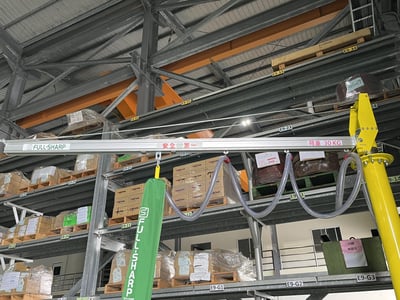 Cầu trục xoay ray nhôm đế di động hút chân không thùng giấy - ảnh 10