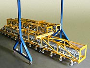 ANVER E700M160-1293-40/53 electric powered vacuum lifter with an overall length of 108 feet (42.5 m) and a total of 160 vacuum pad suspensions