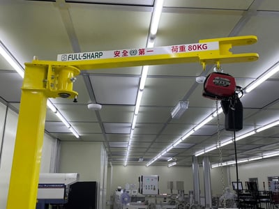 Cầu trục xoay đế di động và pa lăng điện chạy pin sạc - ảnh 10