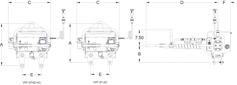 VPF-57-AC dimension drawing