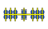 Crossarm and pad positions on 14-pad frame, diagram 6