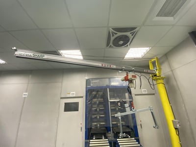 Mobile Articulating Jib Crane with Air Balancer and Carton Vacuum Lifter - ảnh 13
