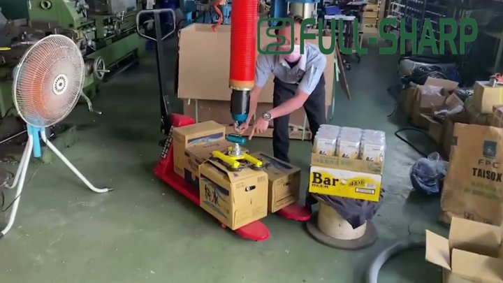 Thiết bị nâng hạ hút chân không nâng thùng carton. Thiết bị nâng hạ thùng giấy