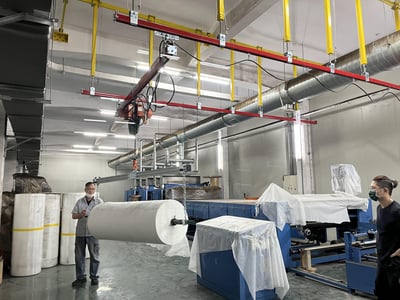 Overhead Rail and Electric Hoist for Lifting Material Rolls - ảnh 13