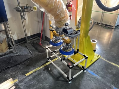 Overhead Aluminum Rail Jib Crane with Anver Vacuum Lifter for Rubber Blocks - ảnh 13