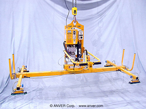 ANVER ET25M4-86-2/48MR-OC four pad electric lifter with powered tilt, manual rotate and oval vacuum pads