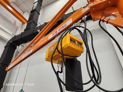 Cầu trục xoay 80 kg treo pa lăng điện, dạng cổng trục mini - ảnh 7