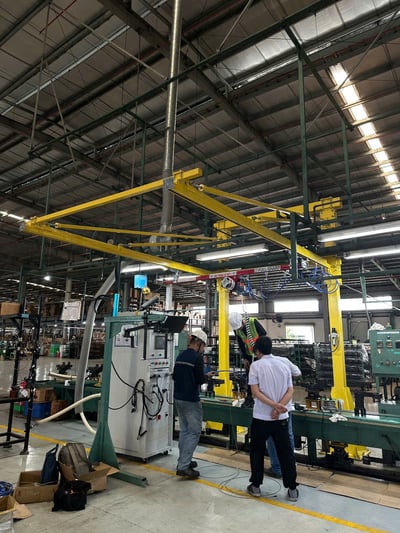 Bộ khung thanh ray 5T treo air balancer 200 kg gắp motor xe - ảnh 21
