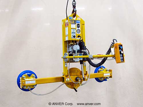 ANVER ET50M2-61MR two pad electric powered vacuum lifter with powered tilt and manual rotate