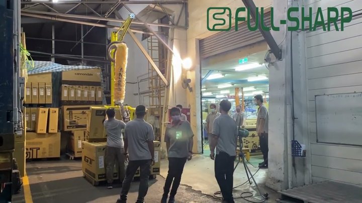 Thiết bị nâng hạ hút chân không thùng carton, thùng giấy đóng hàng nặng. Thiết bị nâng thùng carton