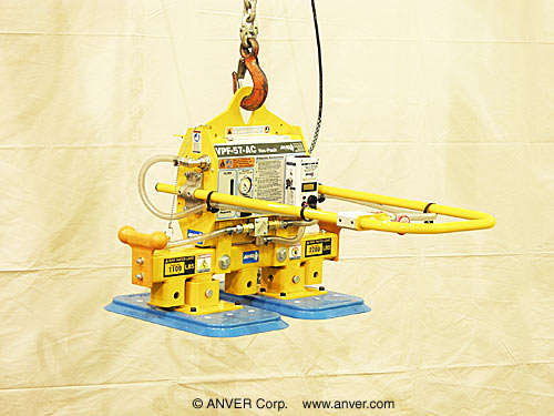 ANVER VPF-57-AC with PA1220-2-2MC: lifting & handling metal plate up to 2200 lbs (998 kg) (photo 2)