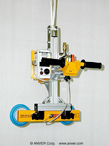ANVER A8M2-VF-GT air powered vacuum pick-up unit with dual pad gravity tilter