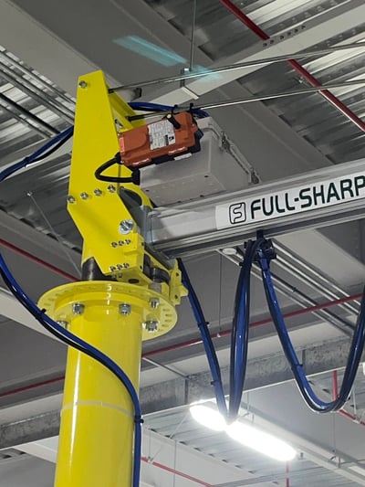 Cầu trục xoay cánh tay ray nhôm treo pa lăng ABUS, tool riêng - ảnh 4