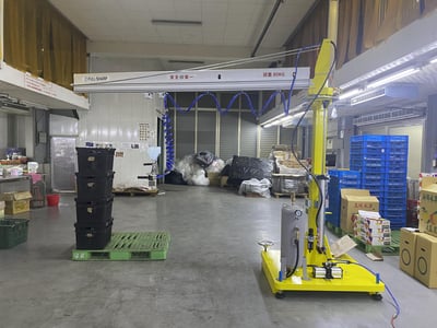 Pneumatic Jib Crane with Mobile Base and Height-Adjustable Column - ảnh 1