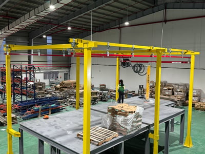 Bộ khung thanh ray thép 200 kg và ống hút chân không ANVER - ảnh 4