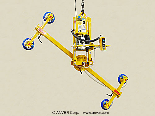 ANVER ET50M4-86-2/32MR four pad electric powered vacuum lifter with powered tilt and manual rotate