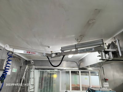 Tay xoay khớp nối cho pa lăng khí nén với kẹp mỏ vịt - ảnh 1
