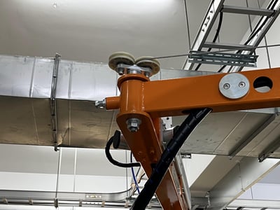 Articulating Jib Crane with Horizontal Pneumatic Hoist for Carton Box Lifting - ảnh 21