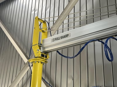 Pneumatic Jib Crane with Scrap Metal Gripper - ảnh 1