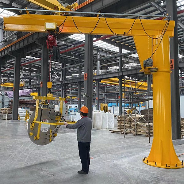 Treo dưới cần trục cột xoay, chuyển cuộn trong xưởng
