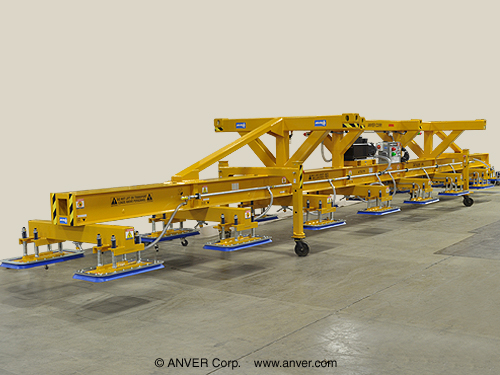 ANVER E5000M16-538QTC-8/60FX electric powered heavy duty vacuum lifter with 16 pads